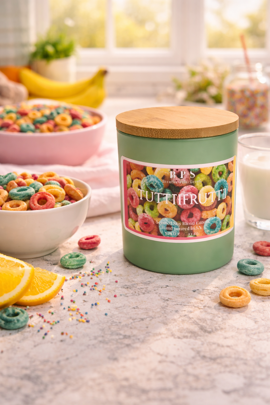 Tutti Frutti Candle | Fruity Hand-Poured Soy Candle | Breathe Pink Scents