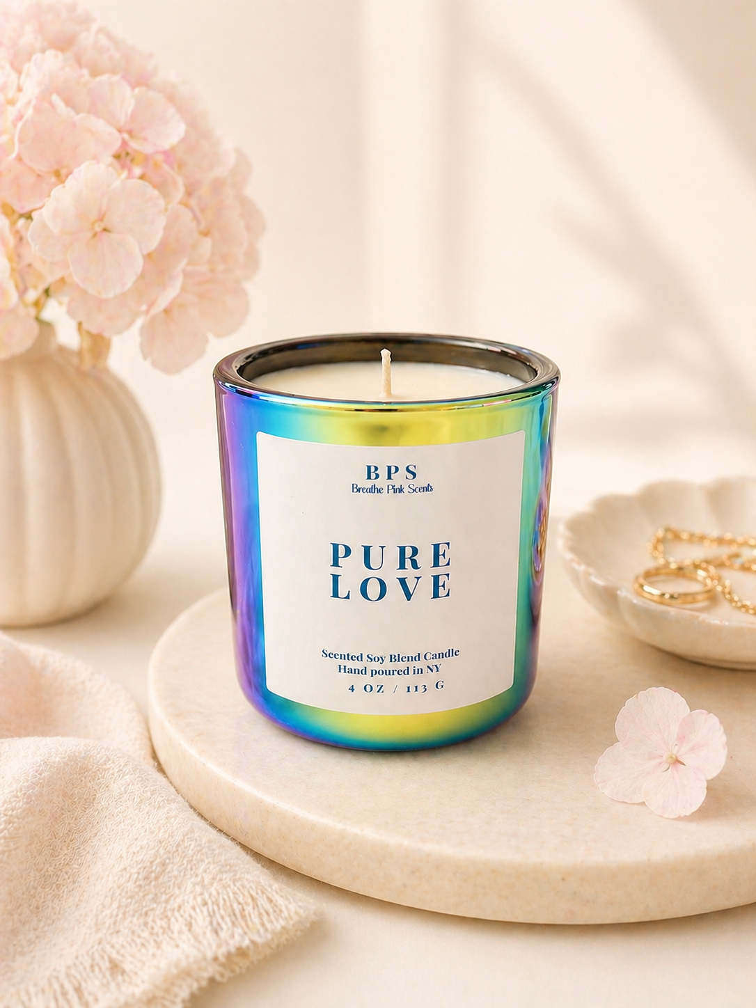 Pure Love Candle | Serene Retreat Collection | Breathe Pink Scents