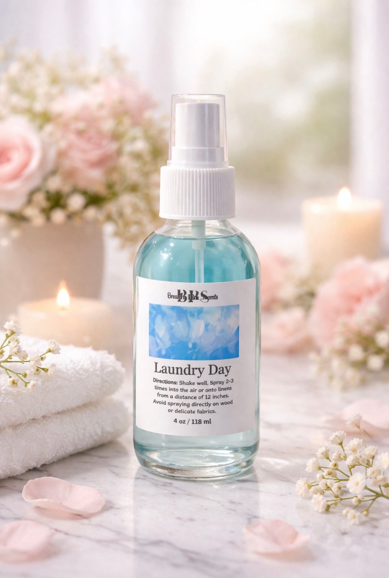 Laundry Day Room & Linen Spray | Fresh Laundry Scent | Breathe Pink Scents