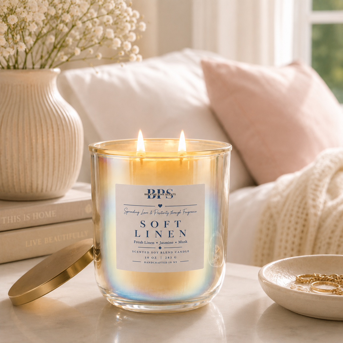 Soft Linen Candle