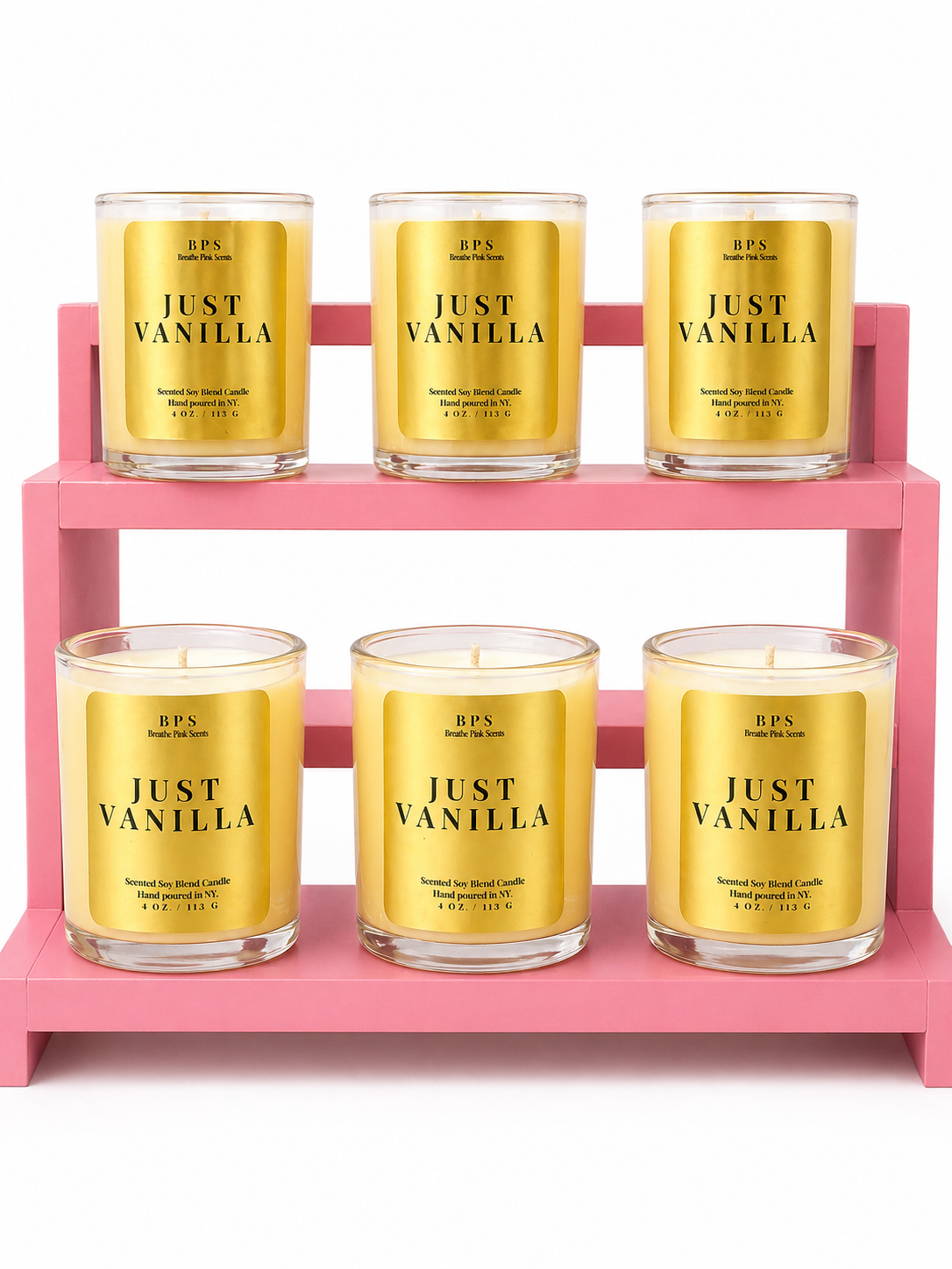 Just Vanilla Candle | Signature Collection | Breathe Pink Scents