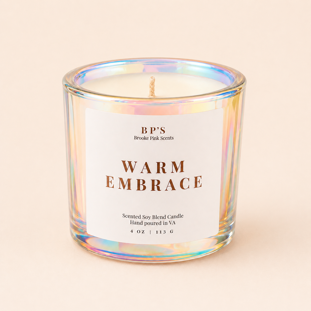 Warm Embrace Candle | Serene Retreat Collection | Breathe Pink Scents