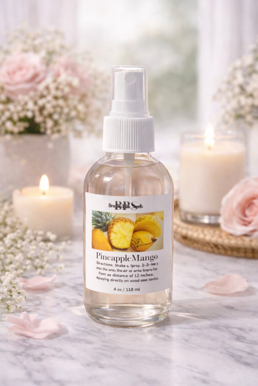 Pineapple Mango Room & Linen Spray | Tropical Home Fragrance | Breathe Pink Scents