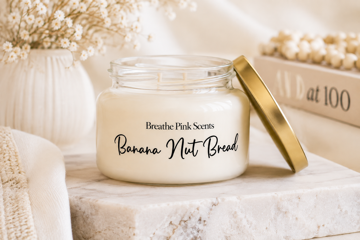 Banana Nut Bread Candle | Breathe Pink Scents Fall Collection