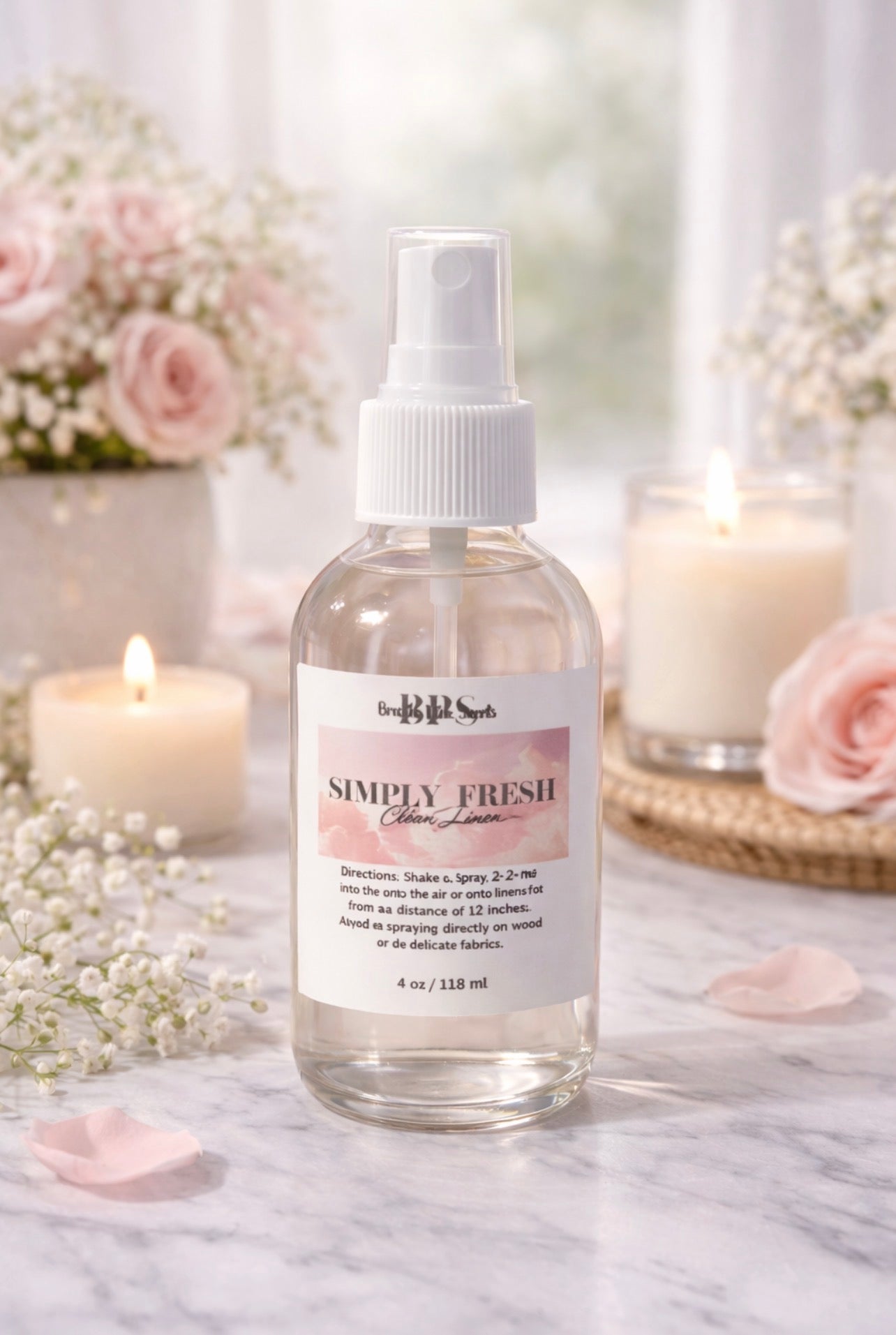 Simply Fresh Room & Linen Spray | Odor Eliminator Spray | Breathe Pink Scents