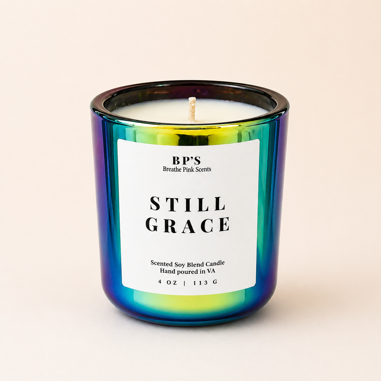 Still Grace Candle | Serene Retreat Collection | Breathe Pink Scents