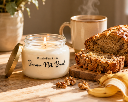 Banana Nut Bread Candle | Breathe Pink Scents Fall Collection