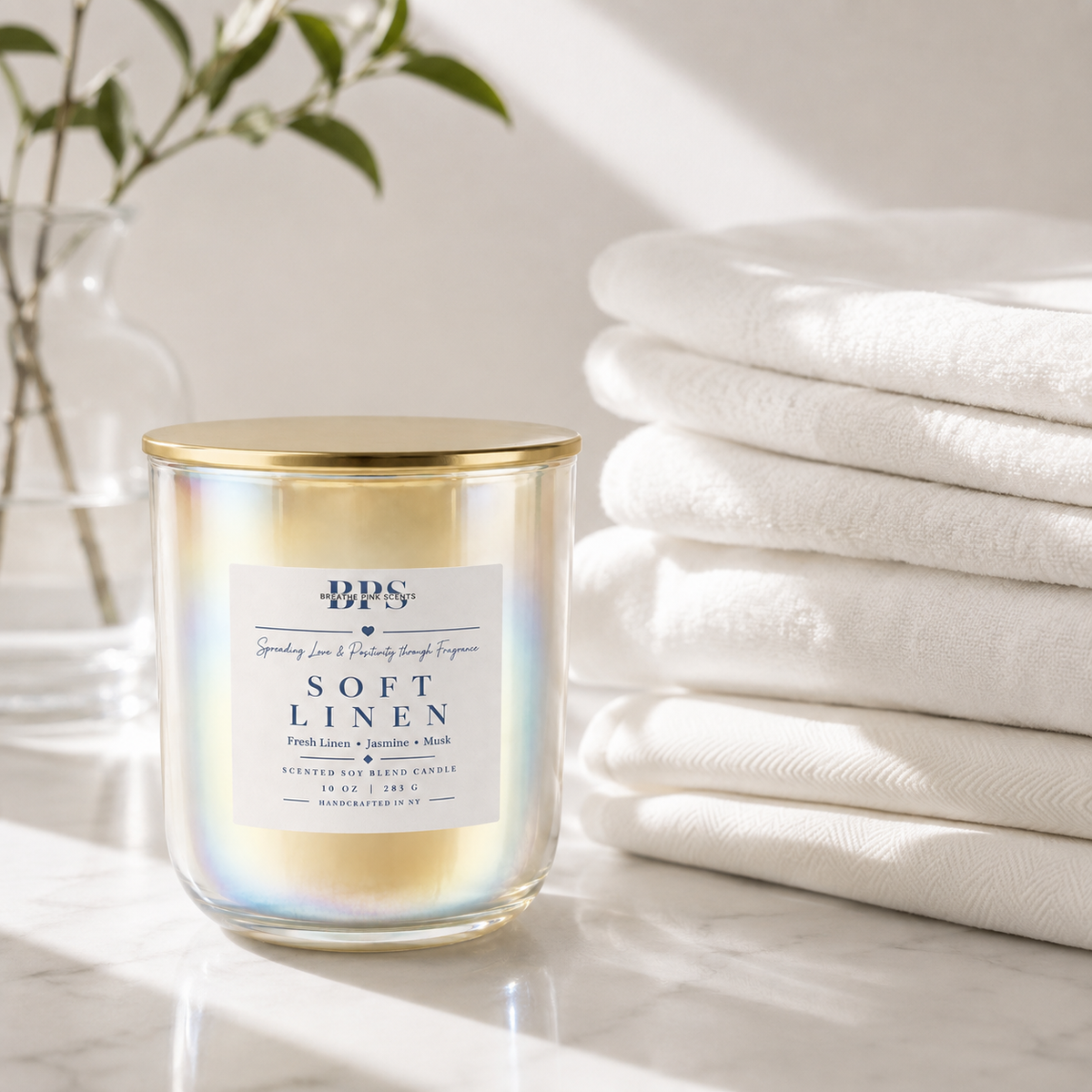 Soft Linen Candle