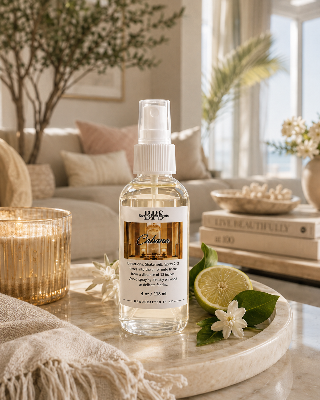 Cabana Room & Linen Spray – Breathe Pink Scents