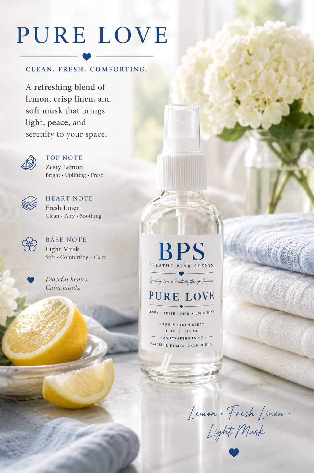 Pure Love Room & Linen Spray