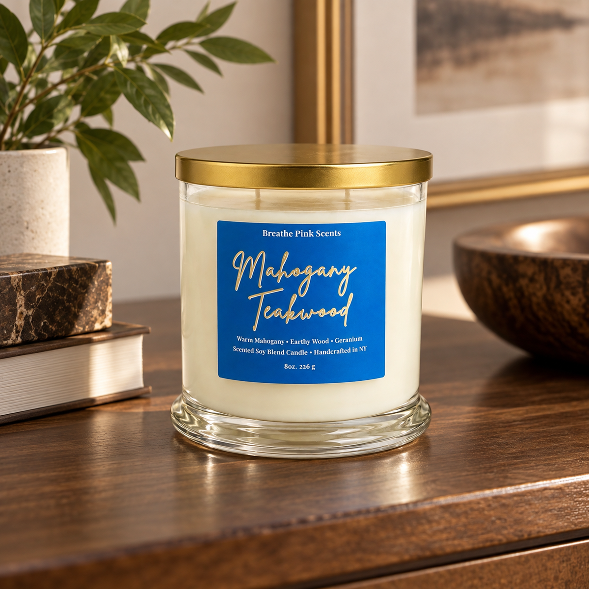 Mahogany Teakwood Candle