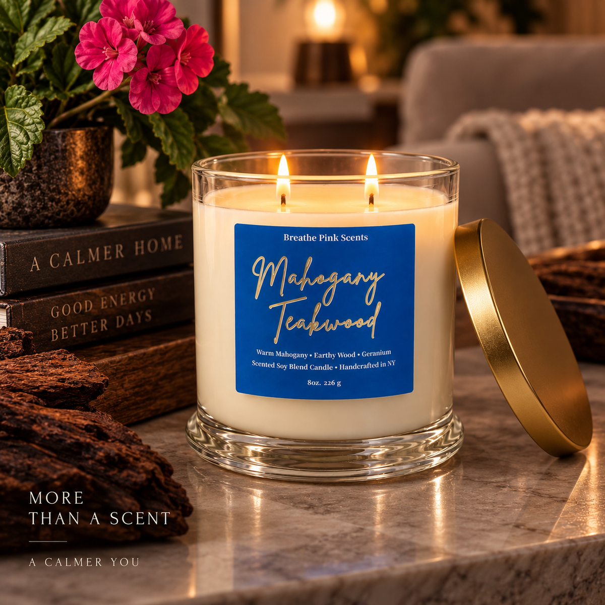 Mahogany Teakwood Candle