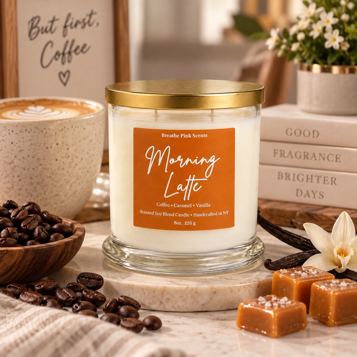 Morning Latte Candle