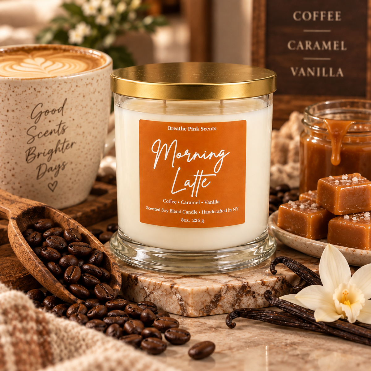 Morning Latte Candle