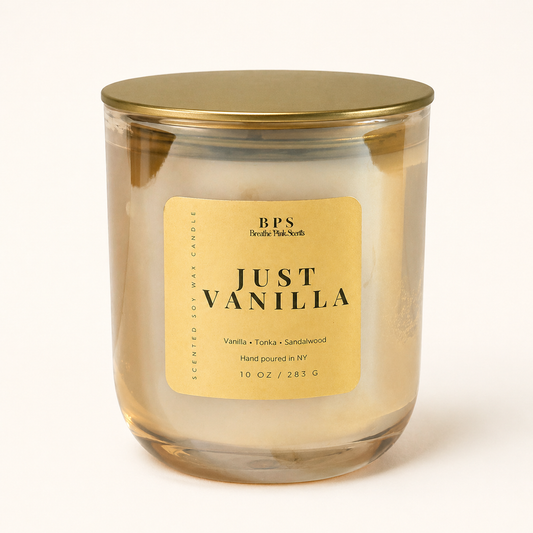 Just Vanilla Candle | Signature Collection | Breathe Pink Scents