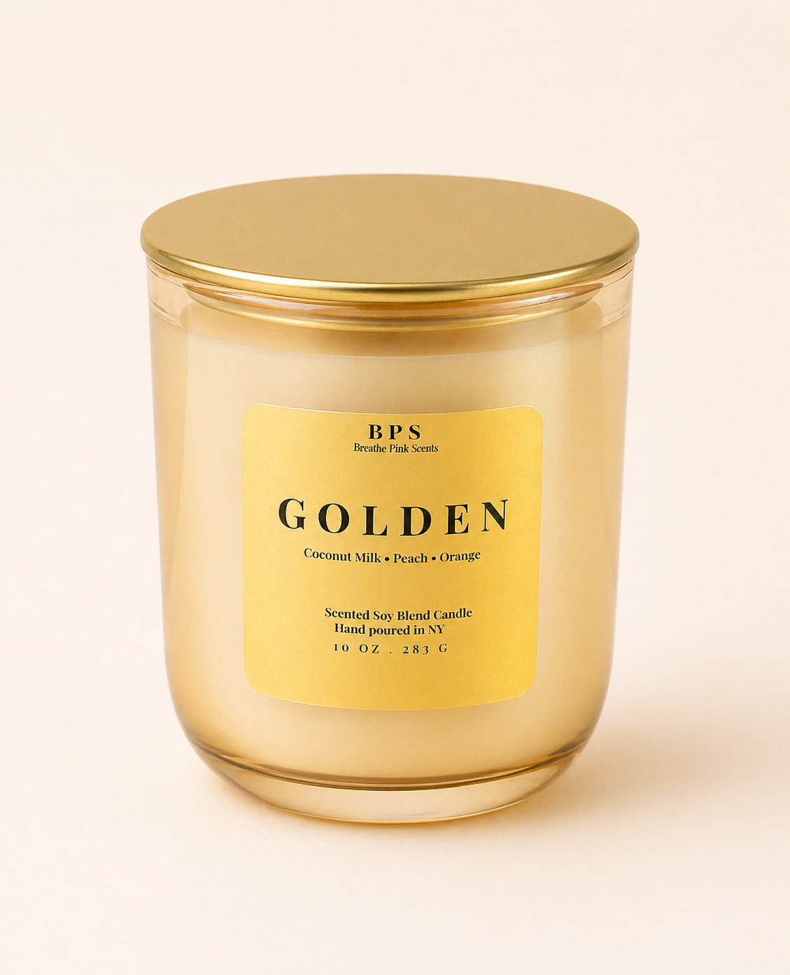 Golden Candle | Signature Collection | Breathe Pink Scents