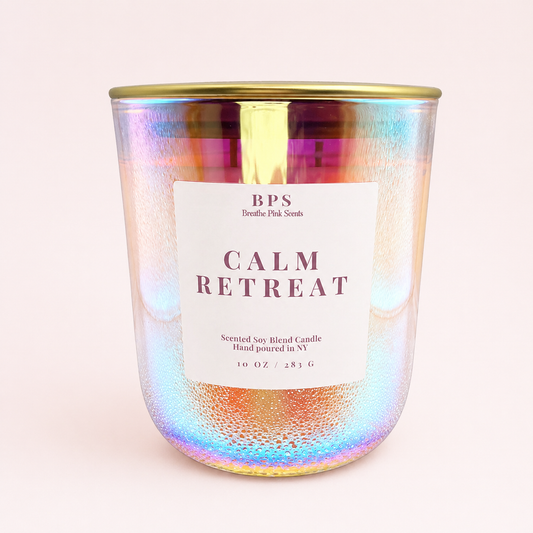 Calm Retreat Candle | Serene Retreat Collection | Breathe Pink Scents