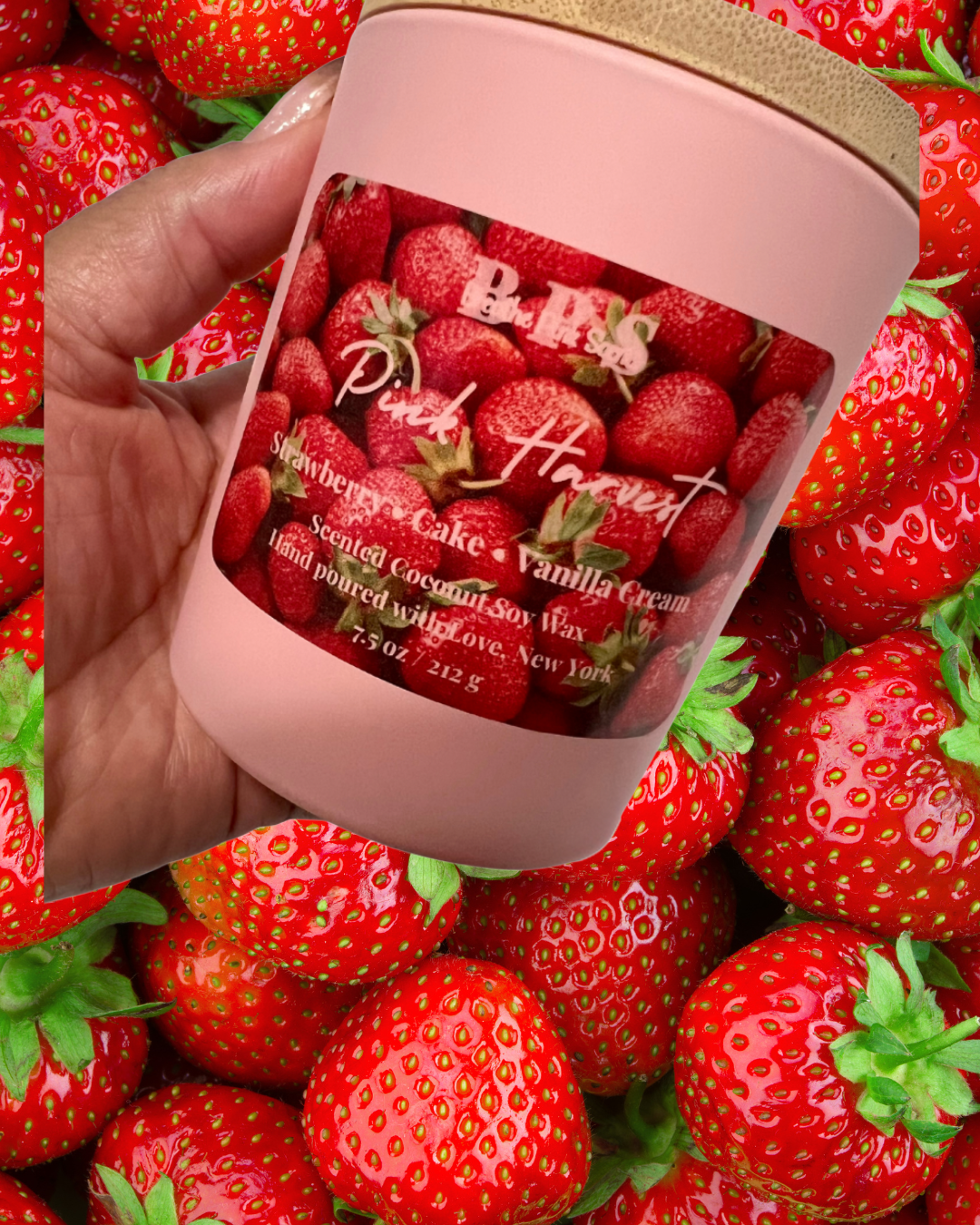 Pink Harvest Coconut Soy Wax Candle image 0