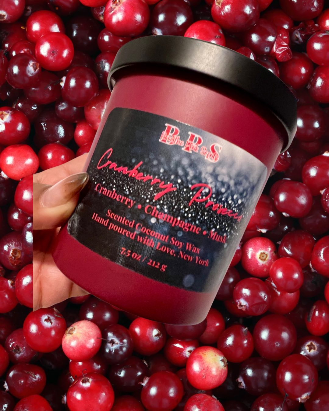 Cranberry Prosecco Coconut Soy Wax Candle  image 0
